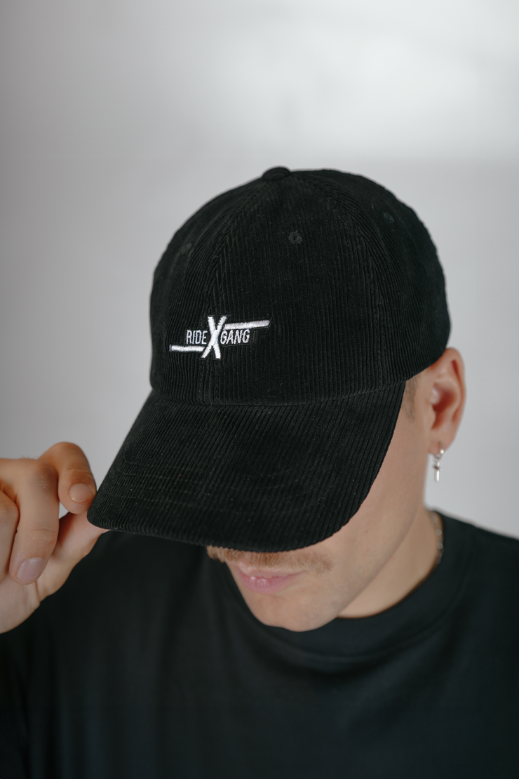 Cord Cap Dad Hat Schwarz